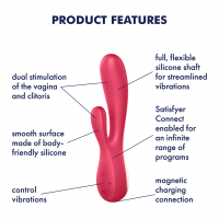 Satisfyer Mono Flex Silicone Vibrator Red