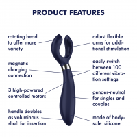 Multifunkčný vibrátor Satisfyer Endless Fun modrý
