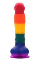 Duhové dildo Colourful Love střední