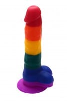 Duhové dildo Colourful Love střední