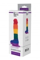 Duhové dildo Colourful Love střední