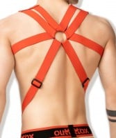Outtox HR141-10 Bulldog Harness with Cockring Red