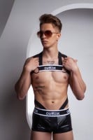 Outtox HR141-90 Bulldog Harness with Cockring Black