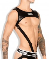Postroj Outtox HR142-90 Harness Top with Cockring černý