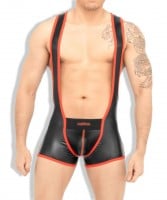 Outtox WS142-10 Zippered-Rear Wrestling Singlet Red