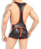 Outtox WS142-10 Zippered-Rear Wrestling Singlet Red