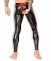 Outtox LG142-10 Zippered-Rear Leggings Red