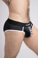 Slipy Maskulo BR074-80 Printed Mesh Briefs bílé