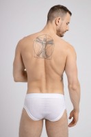 Slipy Maskulo BR072-80 Mesh Briefs with Microfiber bílé