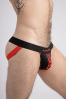 Maskulo JS074-10 Printed Mesh Jockstraps Red