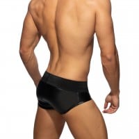 AD Fetish ADF133 Front Zip Rub Brief Black