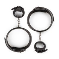 EasyToys Fetish Thigh and Wrist Cuff Set