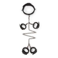 EasyToys Fetish Collar, Ankle and Wrist Cuffs Set