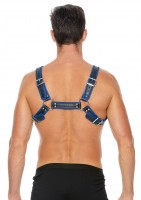 Ouch! Buckle Bulldog Harness Blue