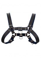 Kožený harness Ouch! Chest Bulldog modrý