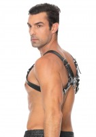 Ouch! Chest Bulldog Harness Black