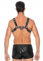 Ouch! Chest Bulldog Harness Black