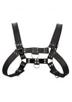 Kožený harness Ouch! Chest Bulldog černý