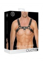 Ouch! Chest Bulldog Harness Black