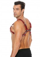 Ouch! Buckle Bulldog Harness Red