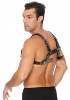 Ouch! Buckle Bulldog Harness Black