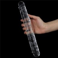 Oboustranné dildo Lovetoy Flawless Clear 12″