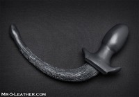 Anální kolík s ocasem SquarePegToys Happy Puppy Tail Black M