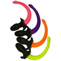 Anální kolík s ocasem SquarePegToys Happy Puppy Tail Glow Lime M