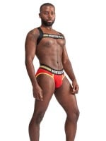 Mister B Urban Club Harness X-Back Striped Yellow