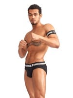 Mister B Urban Club Biceps Bands Striped Grey