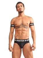 Mister B Urban Club Biceps Bands Striped Grey