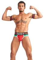 Pásiky na bicepsy Mister B Urban Club Striped červené