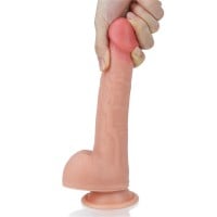 Lovetoy Dual Layered Platinum Silicone Cock 8″