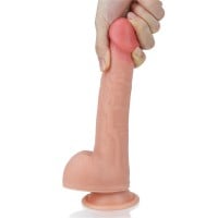 Realistické dildo Lovetoy Dual Layered Platinum Silicone Cock 8″