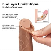 Lovetoy Dual Layered Platinum Silicone Cock 8″