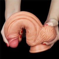 Lovetoy Dual Layered Platinum Silicone Cock 10″ Flesh