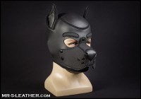 Psí maska Mr. S Leather Neoprene K9 Hood černá