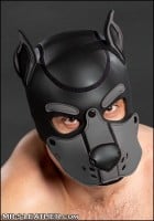 Psí maska Mr. S Leather Neoprene K9 Hood šedá