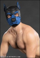 Psí maska Mr. S Leather Neoprene K9 Hood modrá