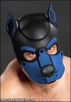 Psí maska Mr. S Leather Neoprene K9 Hood modrá (Cobalt)