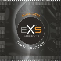 Čierne kondómy EXS Comfy Fit Black Latex 12 ks