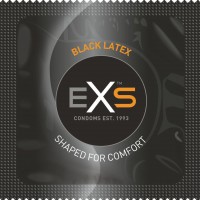 Čierne kondómy EXS Comfy Fit Black Latex 100 ks