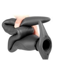 Wolf Yataghan Black Silicone Inflatable Dildo XL