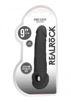 Návlek na penis RealRock Penis Sleeve 9″ čierny