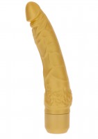 Silikónový vibrátor ToyJoy Get Real Gold Dicker Slim