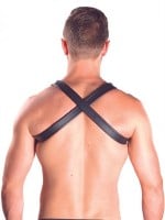 Kožený postroj Mister B X-Back Harness Premium čierny