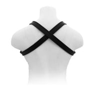 Kožený postroj Mister B X-Back Harness Premium čierny