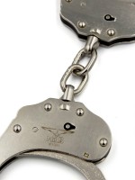 Mister B Steel Cuff Double Lock Chain Silver