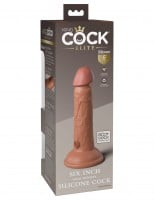 Silikonové dildo King Cock Elite 6″ Tan