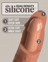 Silikonové dildo King Cock Elite 6″ Tan